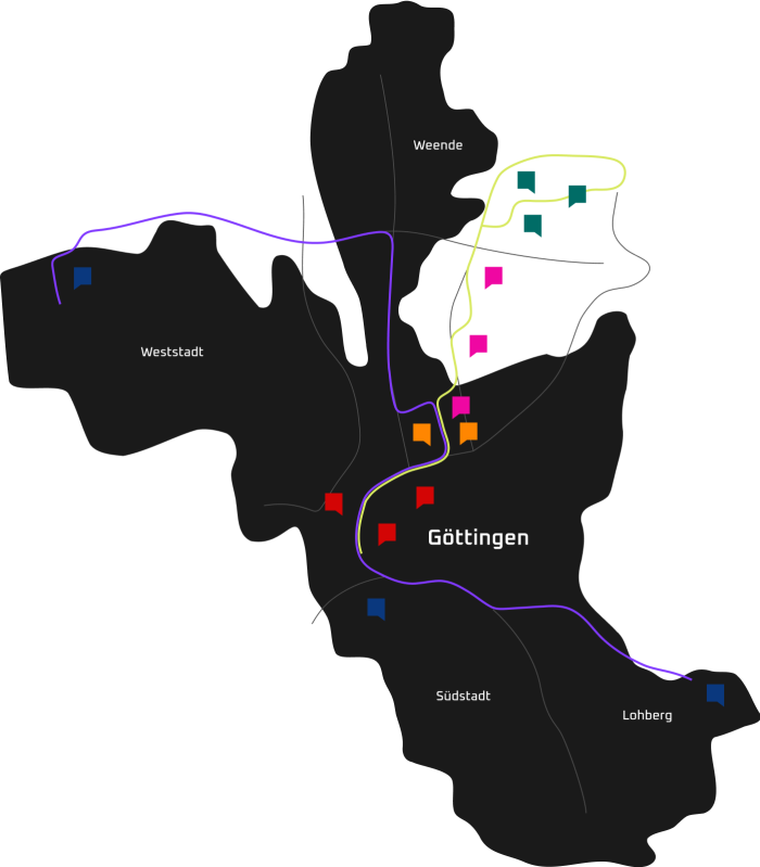Übersichtskarte Areale